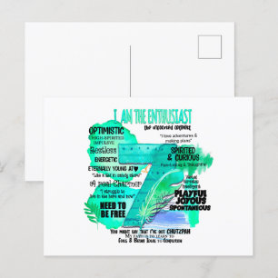 Carte Postale Enneagram Type 7 - Je Suis L'Enthousiaste