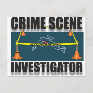 CARTE POSTALE ENQUÊTE SUR LA SCÈNE CRIMINELLE