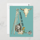 CARTE POSTALE ENQUÊTE SUR LES TERRES DE L'OUEST SURVEILLANT ANCI (Devant / Derrière)