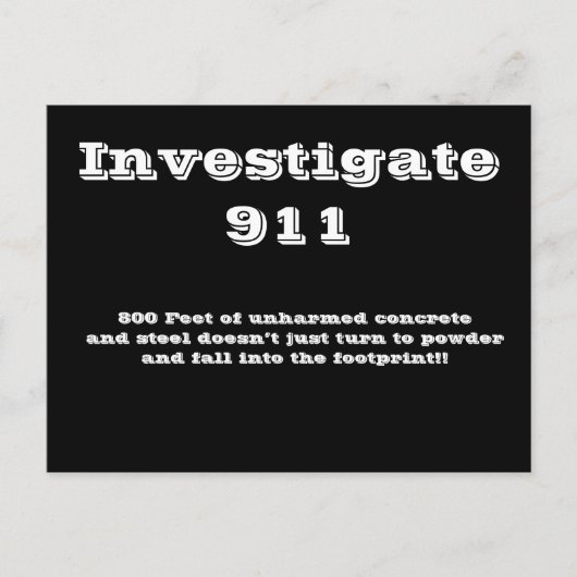 Carte Postale Enquêter sur 911 (Devant)