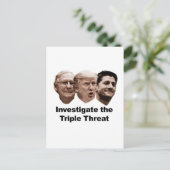 Carte Postale Enquêter sur la triple menace (Debout devant)