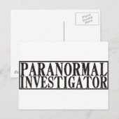 Carte Postale Enquêteur paranormal (Devant / Derrière)