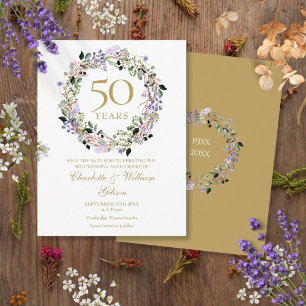 Carte Postale Enregistrement de date pour un 50e anniversaire de