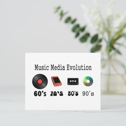 Carte Postale Enregistrement de l'évolution des médias (Debout devant)