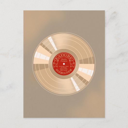 Carte Postale Enregistrement Gold (Devant)