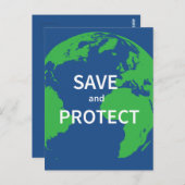 Carte Postale Enregistrer et protéger (Devant / Derrière)