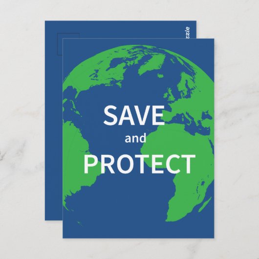 Carte Postale Enregistrer et protéger (Devant / Derrière)