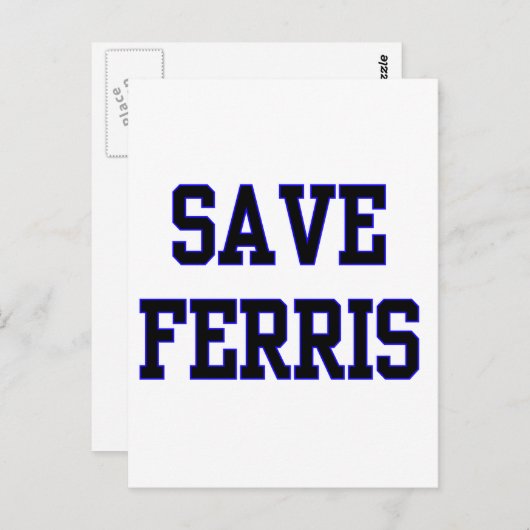 Carte Postale Enregistrer Ferris (Devant / Derrière)