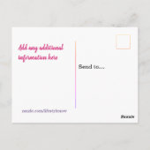 Carte postale — Enregistrer la date (Dos)