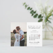 Carte Postale Enregistrer la date Août 2022 Mois Calendrier Coeu (Debout devant)