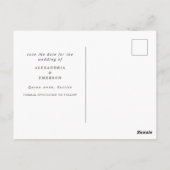 Carte Postale Enregistrer la date aquarelle prune violet fleuri (Dos)