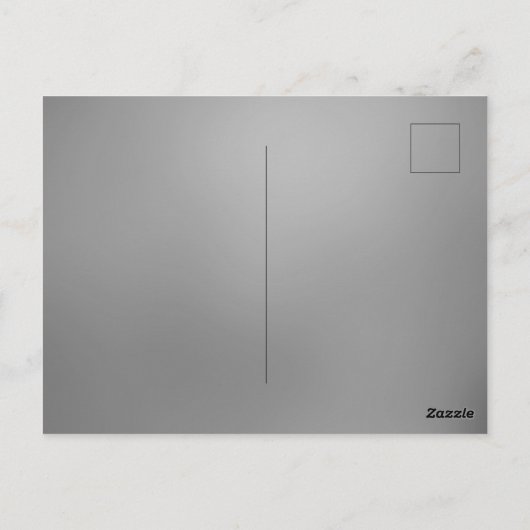 Carte Postale Enregistrer la date Argent et Noir (Dos)