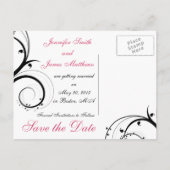 Carte postale Enregistrer la date avec des tourbil (Dos)