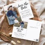 Carte Postale Enregistrer la date Boho minimaliste photo moderne<br><div class="desc">Capturez l'essence de votre histoire d'amour avec notre carte postale minimaliste Save the Date Boho Photo Modern. Cette carte postale allie minimalisme contemporain et charme bohème, ce qui en fait le choix idéal pour annoncer votre prochain mariage. Avec votre photo de fiançailles, cette carte postale devient un souvenir tangible que...</div>