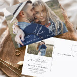 Carte Postale Enregistrer la date Boho minimaliste photo moderne<br><div class="desc">Capturez l'essence de votre histoire d'amour avec notre carte postale minimaliste Save the Date Boho Photo Modern. Cette carte postale allie minimalisme contemporain et charme bohème, ce qui en fait le choix idéal pour annoncer votre prochain mariage. Avec votre photo de fiançailles, cette carte postale devient un souvenir tangible que...</div>