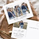 Carte Postale Enregistrer la date Boho minimaliste photo moderne<br><div class="desc">Capturez l'essence de votre histoire d'amour avec notre carte postale minimaliste Save the Date Boho Photo Modern. Cette carte postale allie minimalisme contemporain et charme bohème, ce qui en fait le choix idéal pour annoncer votre prochain mariage. Avec votre photo de fiançailles, cette carte postale devient un souvenir tangible que...</div>