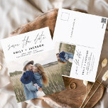 Carte Postale Enregistrer la date Boho minimaliste photo moderne<br><div class="desc">Capturez l'essence de votre histoire d'amour avec notre carte postale minimaliste Save the Date Boho Photo Modern. Cette carte postale allie minimalisme contemporain et charme bohème, ce qui en fait le choix idéal pour annoncer votre prochain mariage. Avec votre photo de fiançailles, cette carte postale devient un souvenir tangible que...</div>