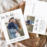 Carte Postale Enregistrer la date Boho minimaliste photo moderne<br><div class="desc">Capturez l'essence de votre histoire d'amour avec notre carte postale minimaliste Save the Date Boho Photo Modern. Cette carte postale allie minimalisme contemporain et charme bohème, ce qui en fait le choix idéal pour annoncer votre prochain mariage. Avec votre photo de fiançailles, cette carte postale devient un souvenir tangible que...</div>