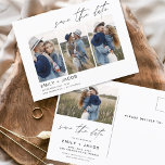 Carte Postale Enregistrer la date Boho minimaliste photo moderne<br><div class="desc">Capturez l'essence de votre histoire d'amour avec notre carte postale minimaliste Save the Date Boho Photo Modern. Cette carte postale allie minimalisme contemporain et charme bohème, ce qui en fait le choix idéal pour annoncer votre prochain mariage. Avec votre photo de fiançailles, cette carte postale devient un souvenir tangible que...</div>