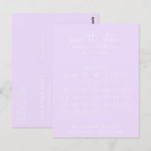 Carte postale | Enregistrer La Date | Calendrier (Devant / Derrière)