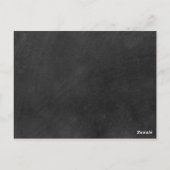 Carte Postale Enregistrer la date Calendrier Gold Heart Chalkboa (Dos)