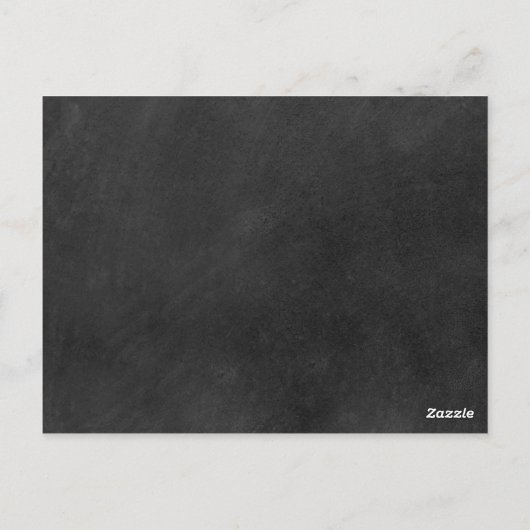 Carte Postale Enregistrer la date Calendrier Gold Heart Chalkboa (Dos)