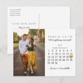 Carte Postale Enregistrer la date Calendrier Gold Heart Mai 2022 (Devant / Derrière)