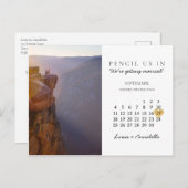 Carte Postale Enregistrer la date Calendrier Gold Heart sept 202 (Devant / Derrière)