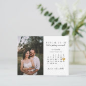 Carte Postale Enregistrer la date Calendrier moderne Gold Heart  (Debout devant)