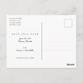 Carte Postale Enregistrer la date Calendrier moderne Gold Heart  (Dos)