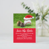 Carte Postale Enregistrer la date de la fête de Noël au baseball (Debout devant)