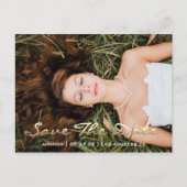 Carte Postale Enregistrer la date de la rose bleue photo douce 1 (Devant)