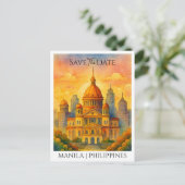 Carte Postale Enregistrer la date de l'annonce Manille Philippin (Debout devant)