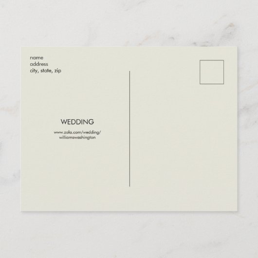 Carte postale Enregistrer la date de l'invitation (Dos)