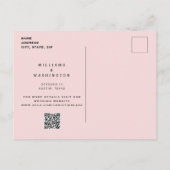 Carte Postale Enregistrer la date de mariage avec code QR photo (Dos)