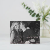 Carte Postale Enregistrer la date de mariage avec code QR photo (Debout devant)