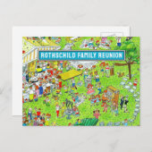 Carte postale Enregistrer la date de réunion d'été (Devant / Derrière)