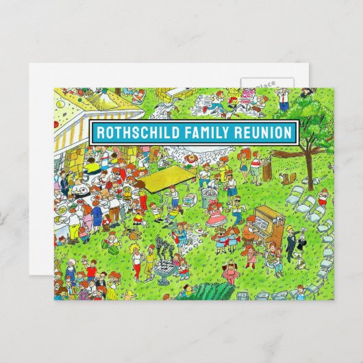 Carte postale Enregistrer la date de réunion d'été (Devant / Derrière)