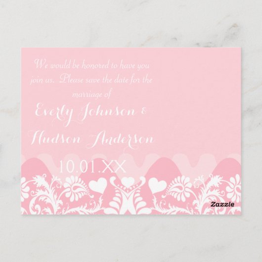 Carte Postale Enregistrer La Date De Votre Photo Fiançailles (Dos)