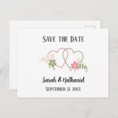 Carte Postale Enregistrer la date des noms des mariées et des ch (Devant / Derrière)