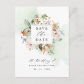 Carte Postale Enregistrer La Date Earthy Blooms Gr (Devant)