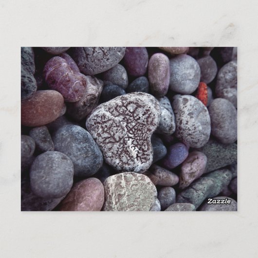 Carte Postale Enregistrer la date Elegant Chic Cute Pebble Heart (Dos)