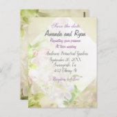 Carte Postale Enregistrer la date faire-part de mariage floral (Devant / Derrière)