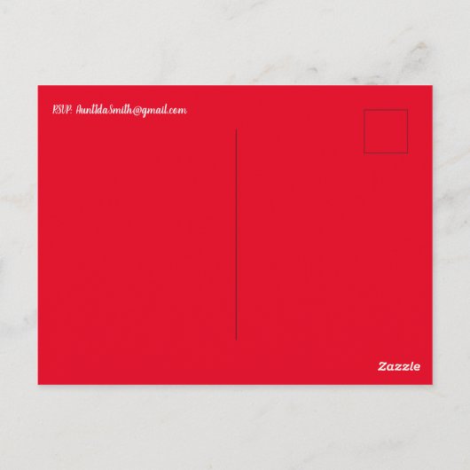 Carte Postale Enregistrer la date Famille Repas de Noël Invitati (Dos)