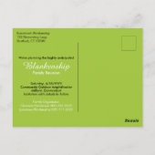 Carte Postale Enregistrer La Date Famille Réunion Rustique Rural (Dos)