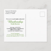 Carte Postale Enregistrer La Date Famille Réunion Rustique Rural (Dos)