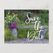 Carte Postale Enregistrer La Date Famille Réunion Rustique Rural (Devant)