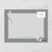 Carte Postale ENREGISTRER LA DATE :: fleur de cerisiers (Dos)