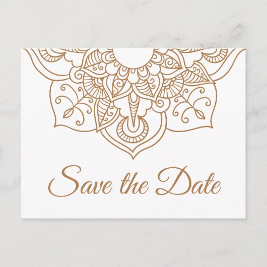 Carte Postale Enregistrer la date Mandal Mariage Fiançailles Bro (Devant)