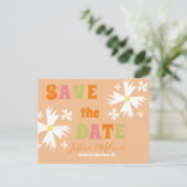 Carte Postale Enregistrer la date marguerite Super citron vert r (Debout devant)